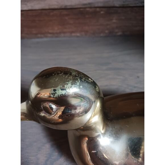 Vintage Brass Duck Paperweight Figurine Copper Craft - Picture 3 of 6